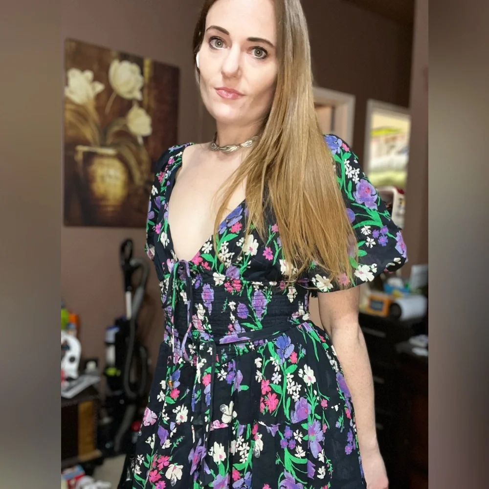 Free People Black and Purple Floral Dress
(Perfect Day Printed Dress) - Picture 9 of 14